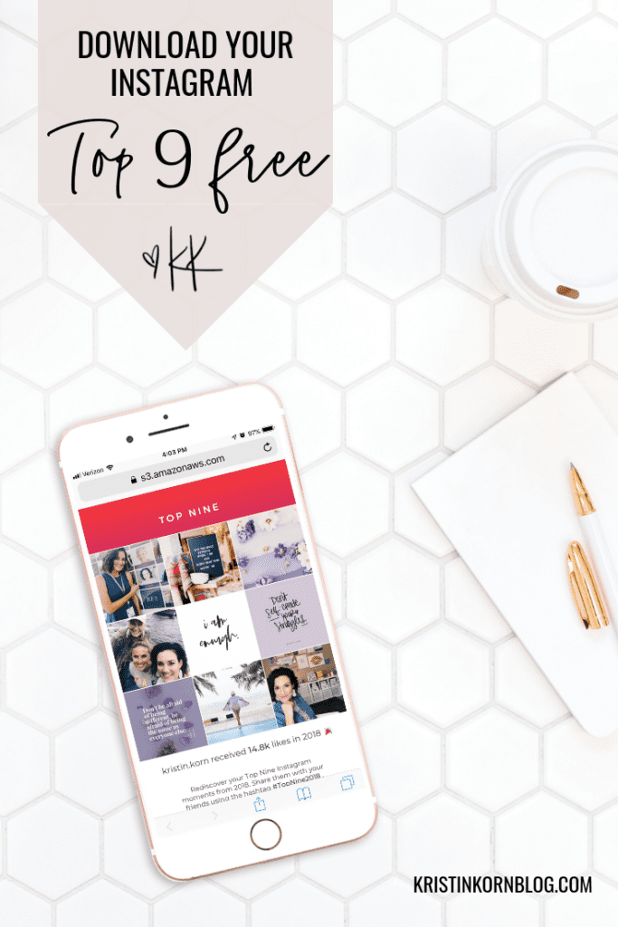 Access your Instagram Top 9 to create a sleek grid-like image that you can share to all of your followers and recap your 2018 - for FREE!
