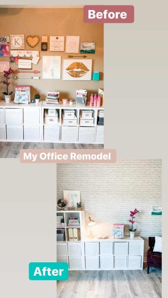 The BEFORE and AFTER to my Home Office Wallpaper Remodel - Kristin Korn