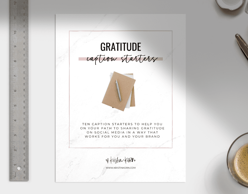 Gratitude Caption Starters Workbook