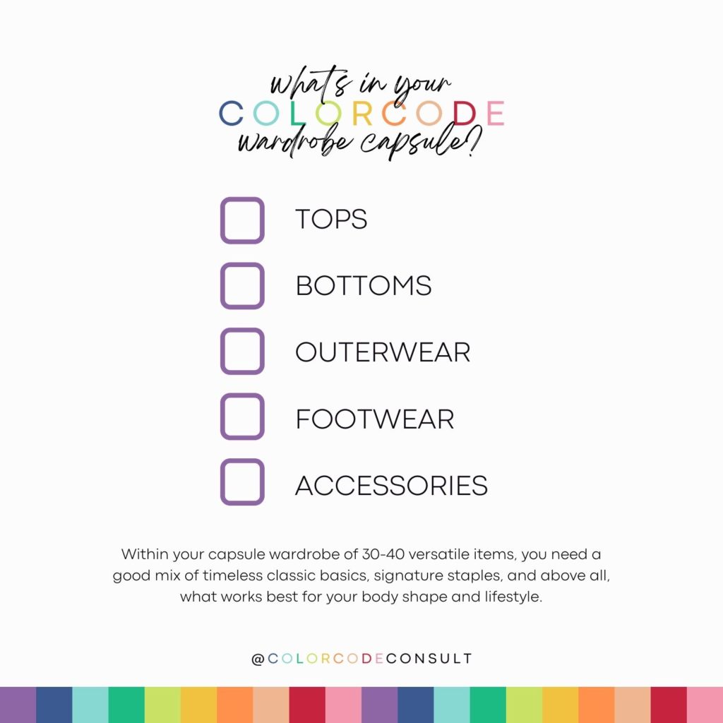 what's inside a color capsule wardrobe?
